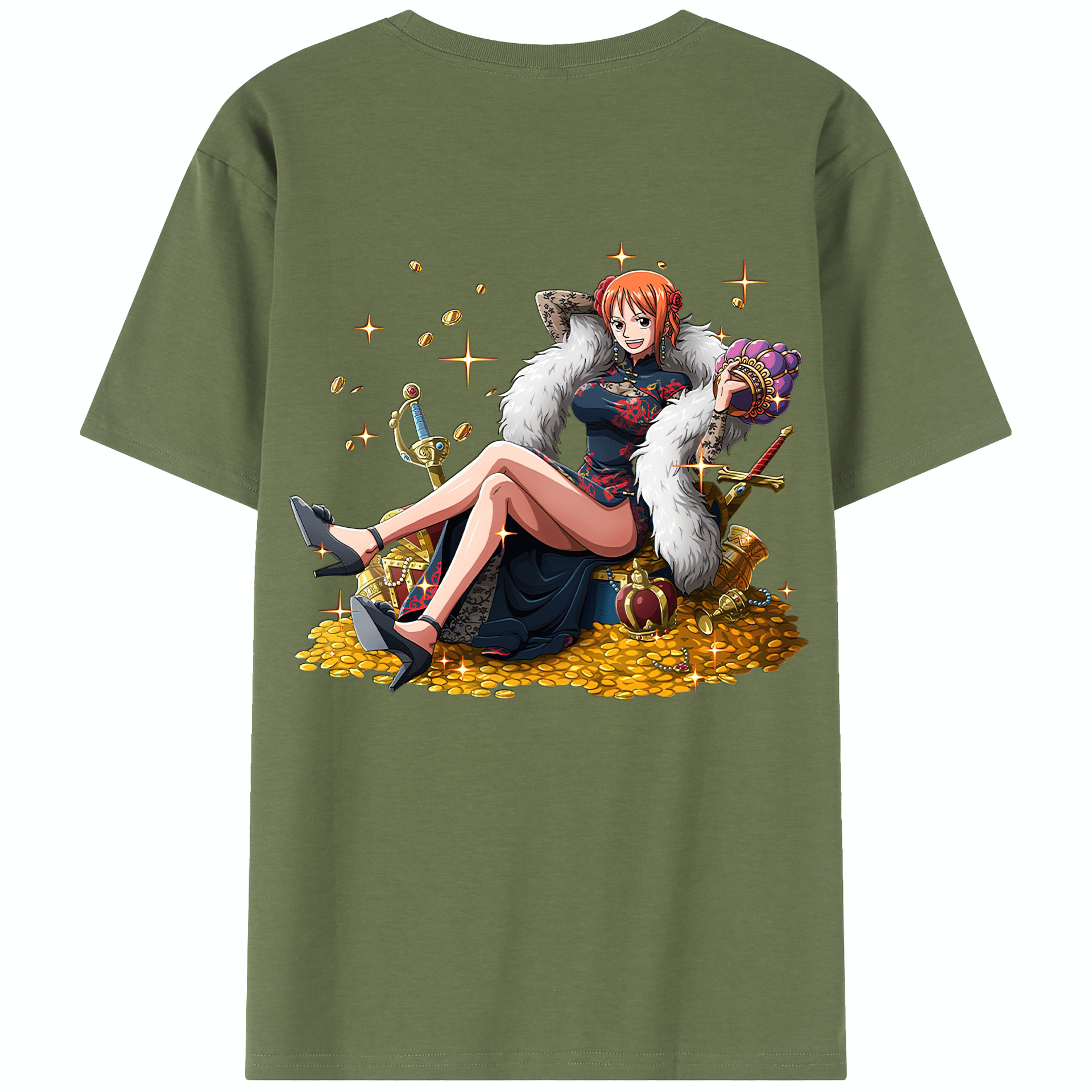 ワンピース ナミ ONE PIECE Nami 綿100％半袖Tシャツ（背面プリント）
